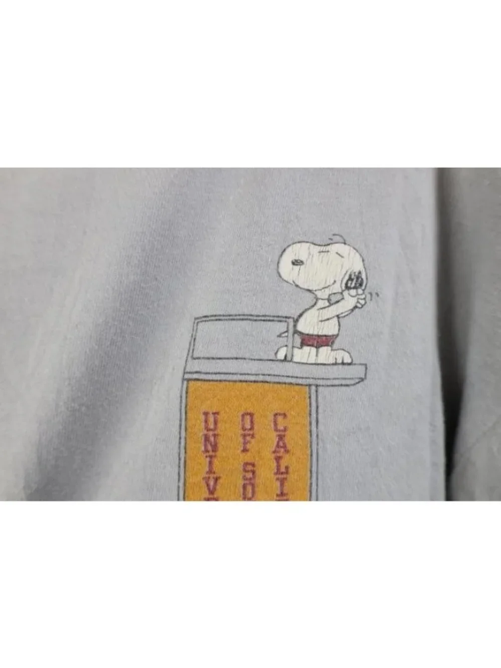 Vtg 80s Mens Large Snoopy USC 1984 LA Olympics Diving Long Sleeve T-Shirt USA